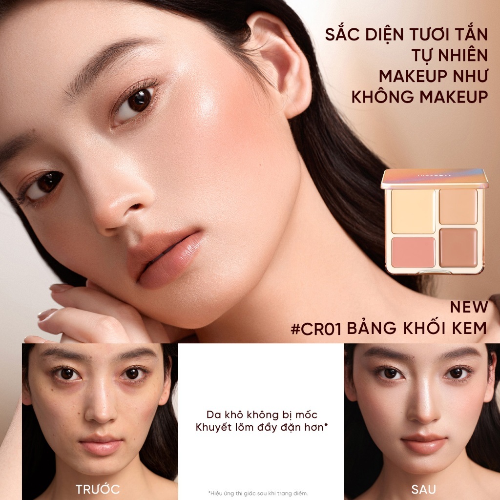 Bảng Phấn Tạo Khối Bắt Sáng 4 Ô JUDYDOLL Highlight & Contour Palette Mỏng Mịn Dễ tán Chuẩn màu 3D Lâu trôi 9g | BigBuy360 - bigbuy360.vn