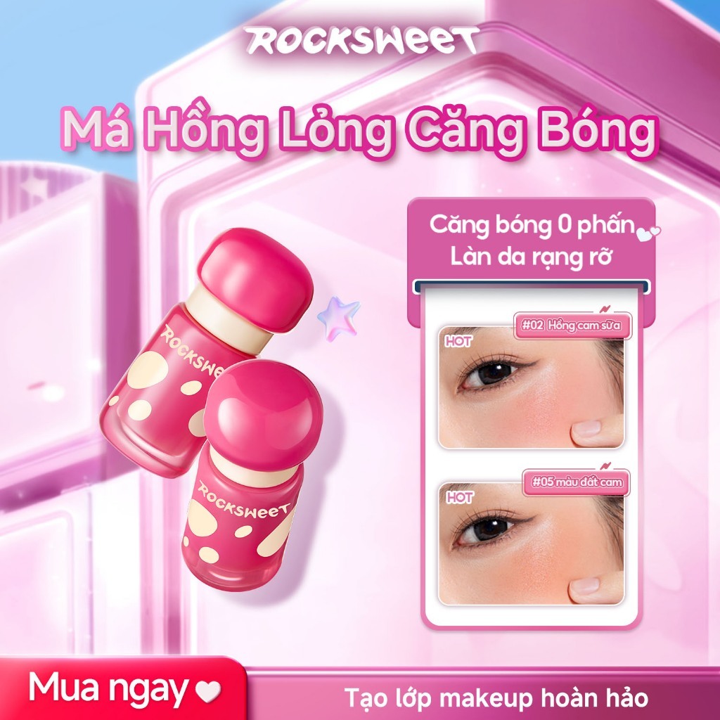 【Link riêng quà tặng】ROCK SWEET Má hồng dạng lỏng 3g - Mẫu quà tặng ngẫu nhiên tùy theo tình trạng kho