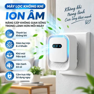 Máy lọc không khí Ion âm Cắm vào Máy làm sạch không khí di động Loại bỏ Formaldehyde PM2.5 Bụi khói Mùi vi khuẩn Bụi cho phòng ngủ gia đình