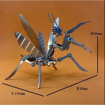 Mantis Mô Hình Vít Xếp Hình 3d Ba Chiều Punk Mô Hình Thép Không Gỉ Lắp Ráp Thành Phẩm Mô Phỏng Côn Trùng Máy Móc Đồ Chơi