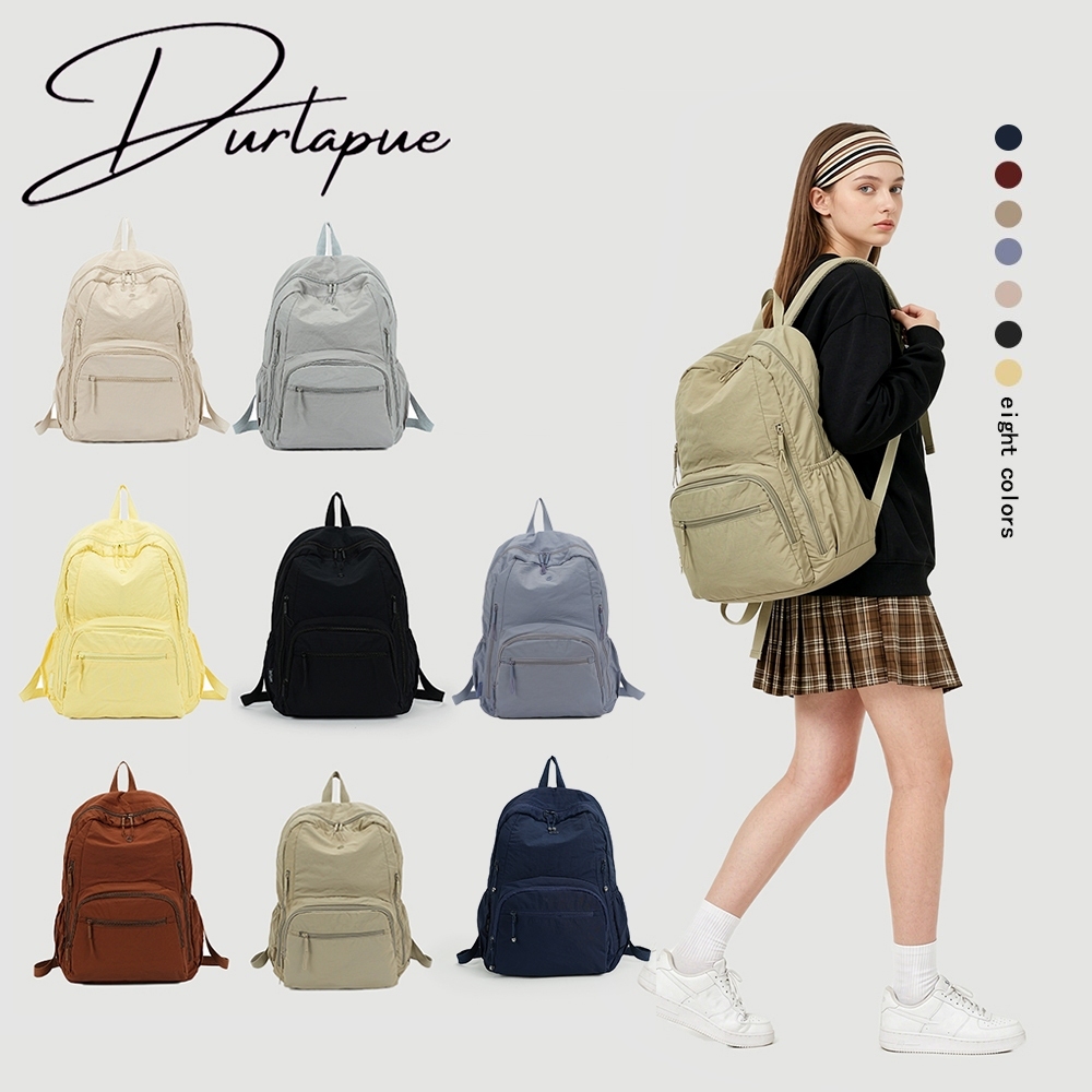 [Durlapue]（Mùa quay lại trường học）Ba lô nữ nhẹ chống thấm nước đơn giản đơn giản thời trang