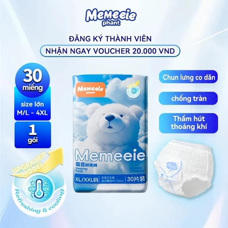 Bäng ve sinh dang quàn Memeeie 30 miêng,Sièu mòng thám húttót, chóng tràn hièu quà[Che tên SP]