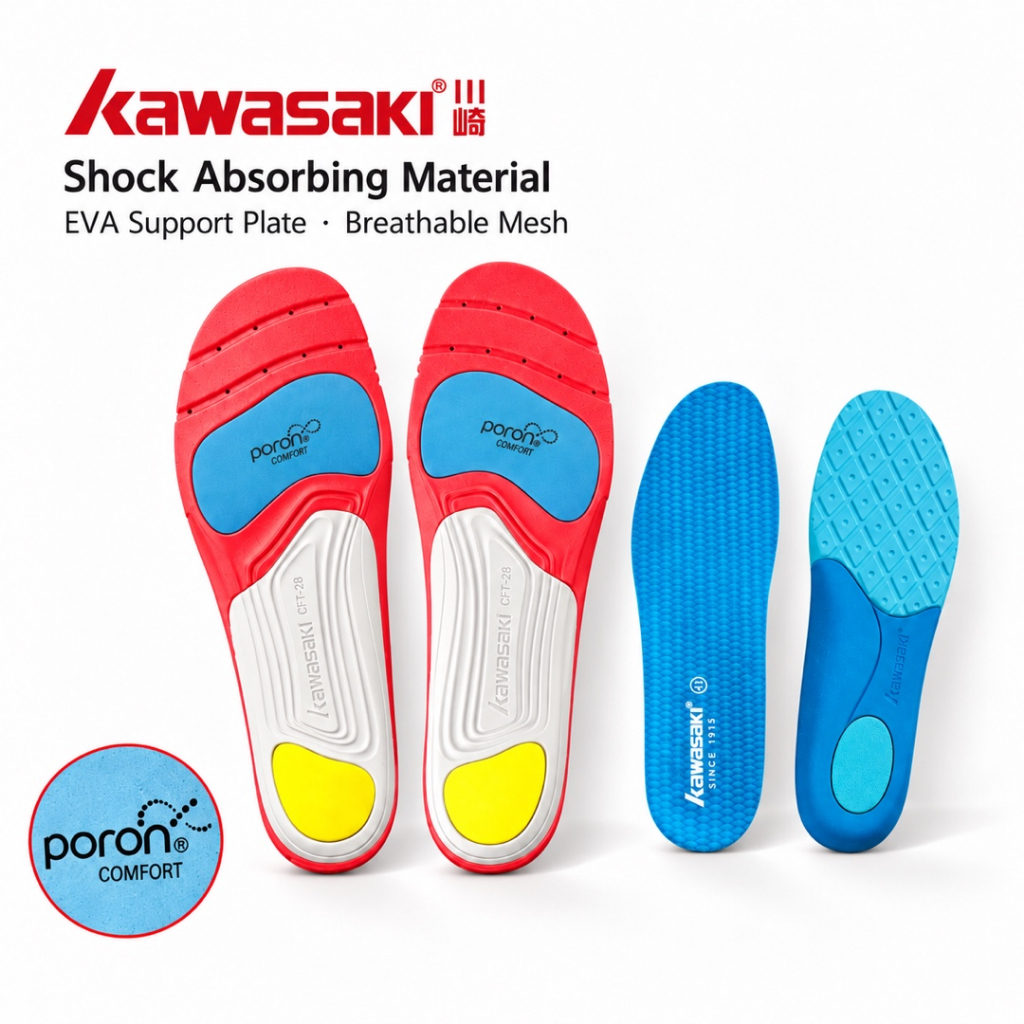 Kawasaki Miếng lót giày thể thao CFT-28 mềm mại thoáng khí thấm hút tốt tiện dụng cho nam nữ