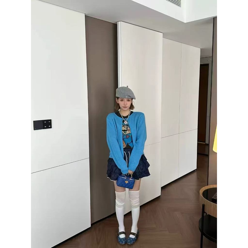 [Seeyou studio] Áo len dệt kim độc đáo dáng rộng phong cách Hàn Quốc mùa thu 2026 dành cho nữ, Áo len thiết kế 7062 | BigBuy360 - bigbuy360.vn