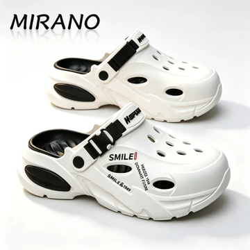 MIRANO Dép Sandal Nam Đế Siêu Cao Nữ Mũi Tròn Siêu Nhẹ Chống Trơn Trượt Thoáng Khí-Beach, Đường Phố