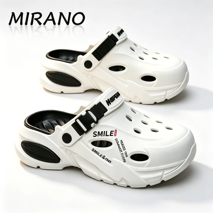 MIRANO Dép Sandal Nam Đế Siêu Cao Nữ Mũi Tròn Siêu Nhẹ Chống Trơn Trượt Thoáng Khí-Beach, Đường Phố