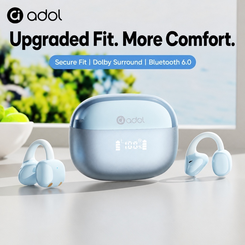 Tai Nghe Bluetooth ASUS Adol OWS-J118 - Pin lên đến 25 giờ, Khử Tiếng ồn ENC, Chống Nước IPX4,Đen,Trắng,Xanh lam,Màu tím,Hồng | BigBuy360 - bigbuy360.vn