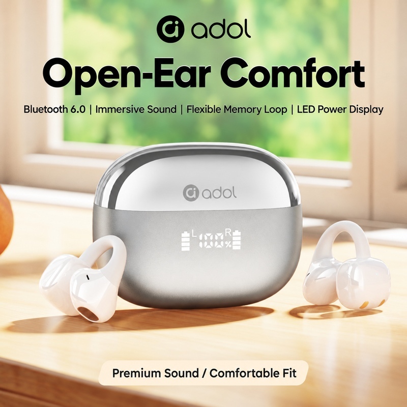 Tai Nghe Bluetooth ASUS Adol OWS-J118 - Pin lên đến 25 giờ, Khử Tiếng ồn ENC, Chống Nước IPX4,Đen,Trắng,Xanh lam,Màu tím,Hồng | BigBuy360 - bigbuy360.vn