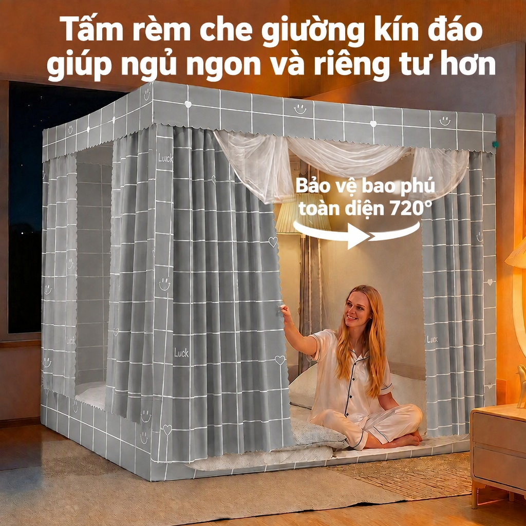 YANYANGTIAN Màn chống muỗi 1m6/1m8/2m, lắp đặt không cần khoan, lưới thoáng khí chắc bền