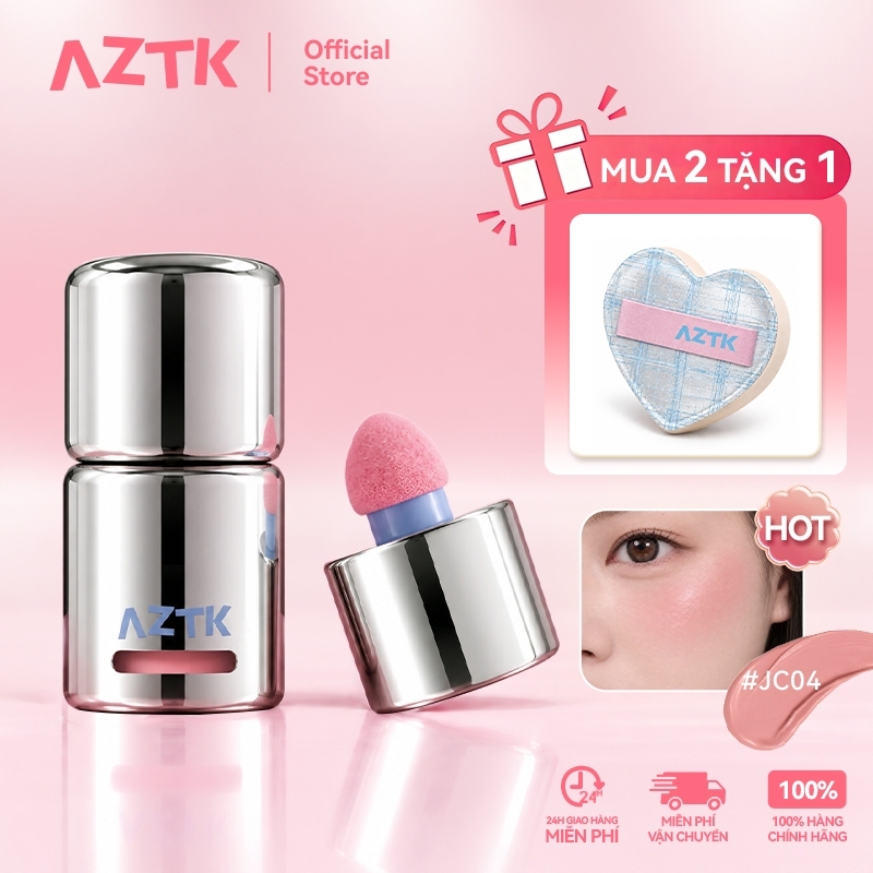 AZTK Má Hồng Kem Dạng Lỏng Tự Nhiên Lâu Trôi Không Thấm Nước 5ml
