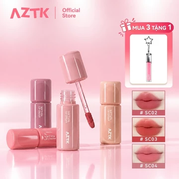 AZTK Son Kem Lì Velvet Lip Tint Son Bùn Lì Mịn Màu Xinh Nhẹ Môi 1.5g