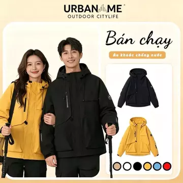 URBANME | Áo khoác chống nước phong cách Hàn Quốc Nhật Bản (Phong cách cặp đôi)| Phong cách hợp thời trang | Chống gió Chống mưa Giữ ấm thích ứng với người đi lại Hu Zhiming & Xian