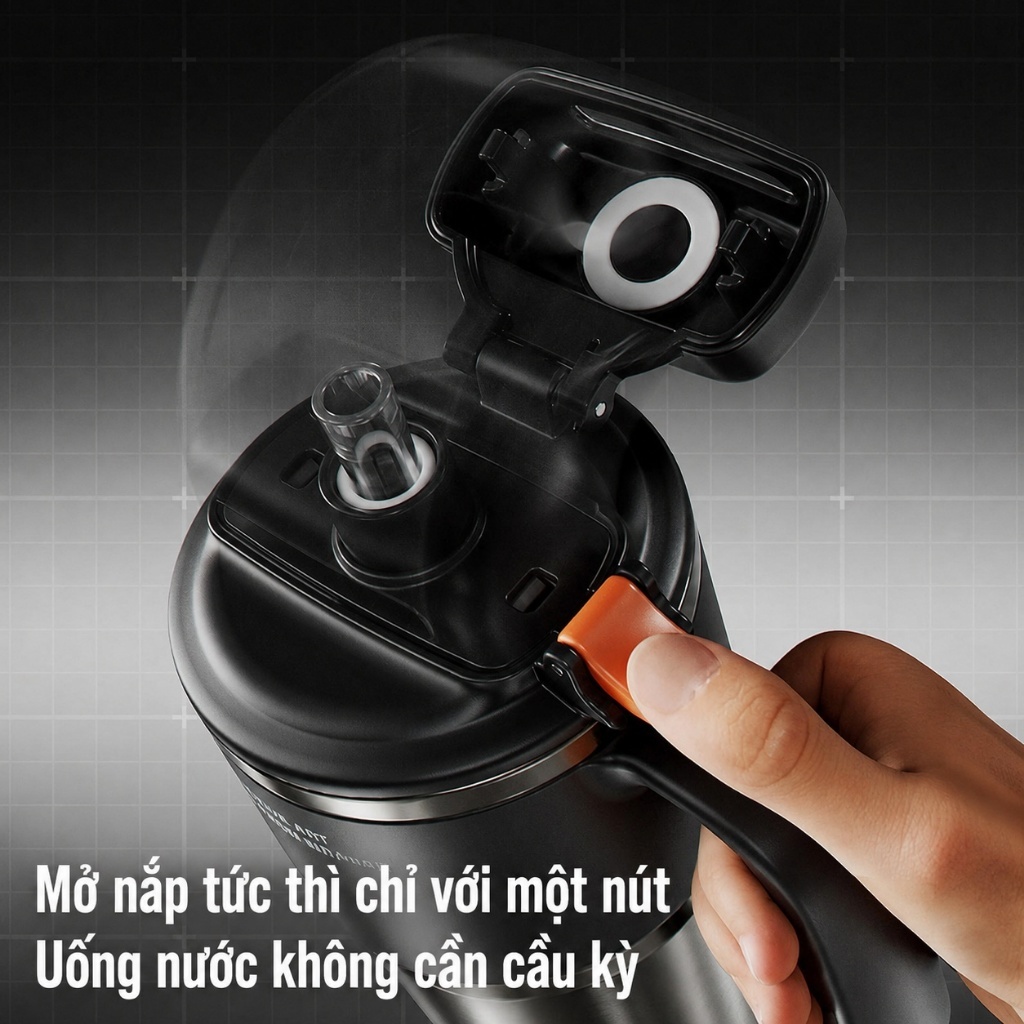 Sidagar Bình giữ nhiệt | Mở nắp một chạm | Dung tích lớn | Phủ gốm sứ | Giữ nóng lạnh | BigBuy360 - bigbuy360.vn
