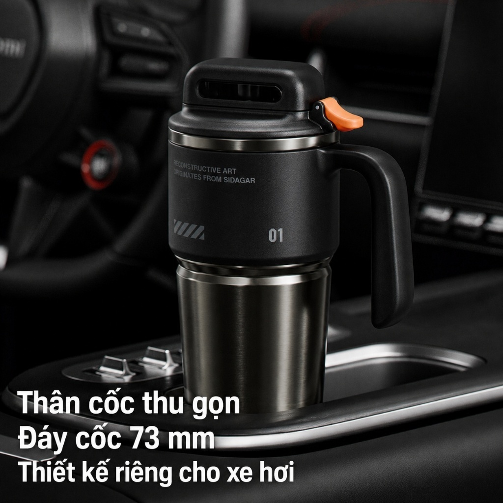 Sidagar Bình giữ nhiệt | Mở nắp một chạm | Dung tích lớn | Phủ gốm sứ | Giữ nóng lạnh | BigBuy360 - bigbuy360.vn