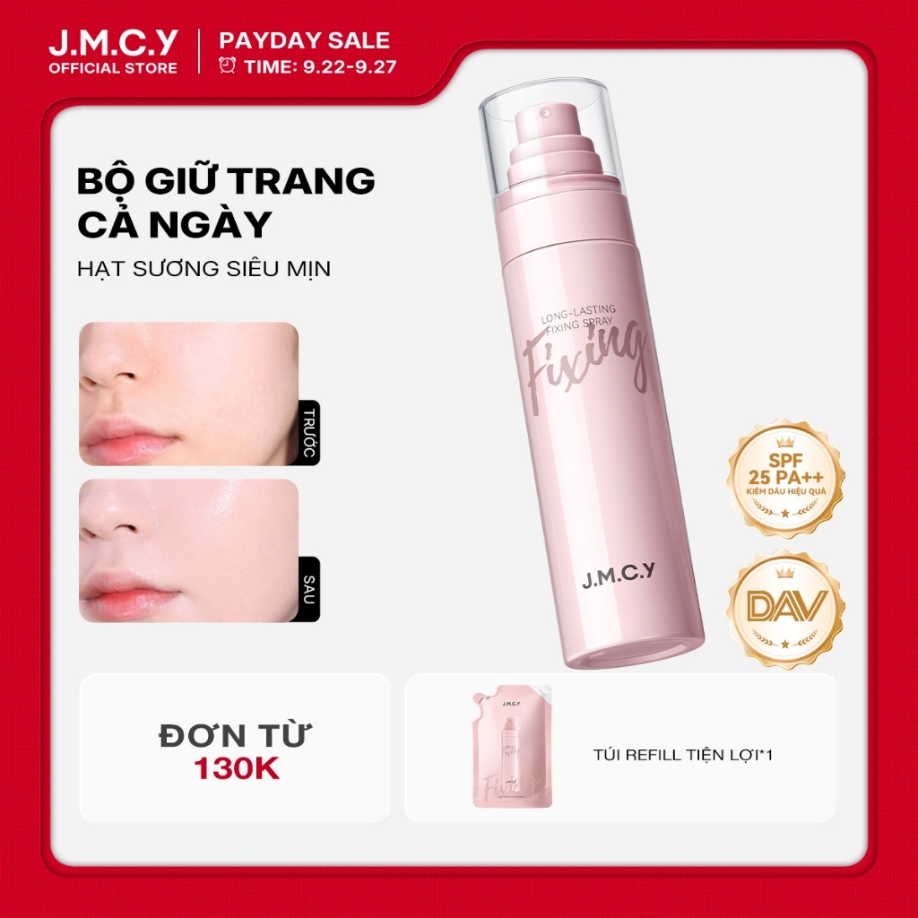 JMCY Setting Spray 100ML Kiểm soát dầu và lâu trôi để trang điểm không tì vết Một bình xịt cài đặt đẹp khô ngay lập tức trong 3 giây. Trang điểm kéo dài đến 24 giờ