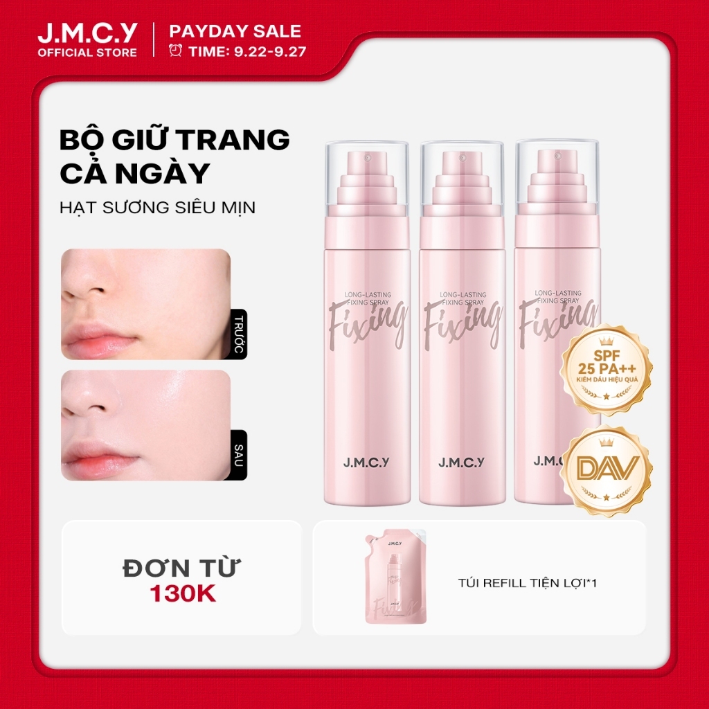 【COD】JMCY Setting Spray 100ML Kiểm soát dầu và lâu trôi để trang điểm không tì vết Một bình xịt cài đặt đẹp khô ngay lập tức trong 3 giây. Trang điểm kéo dài đến 24 giờ