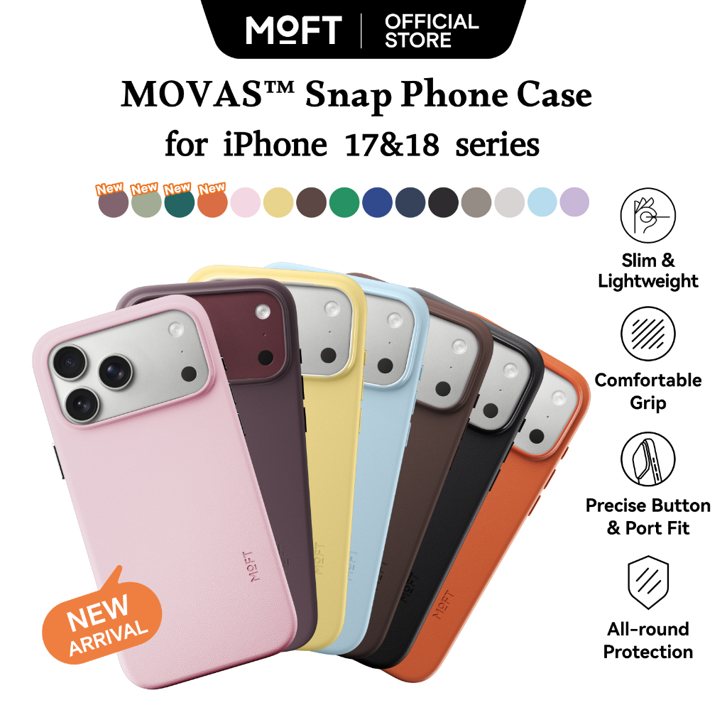 【NEW】MOFT Ốp điện thoại MOVAS™ Snap cho iPhone Air/17/17 Pro/ 17 Pro Max/18 Pro/ 18 Pro Max
