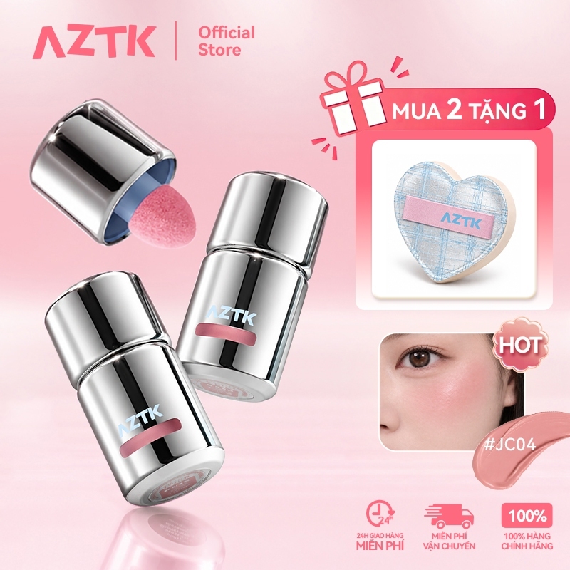 AZTK Má Hồng Kem Dạng Lỏng Tự Nhiên Lâu Trôi Không Thấm Nước 5ml