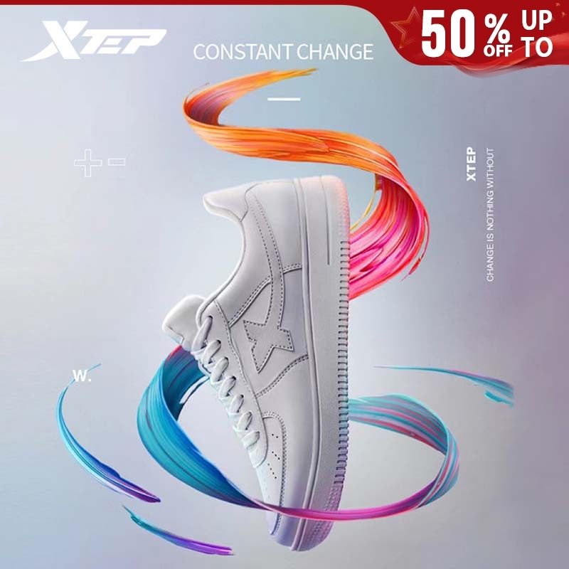 【XTEP】AF 1.0  | Giày thể thao Thời trang Cổ điển nam Trắng Thoáng khí Giày thể thao thoải mái