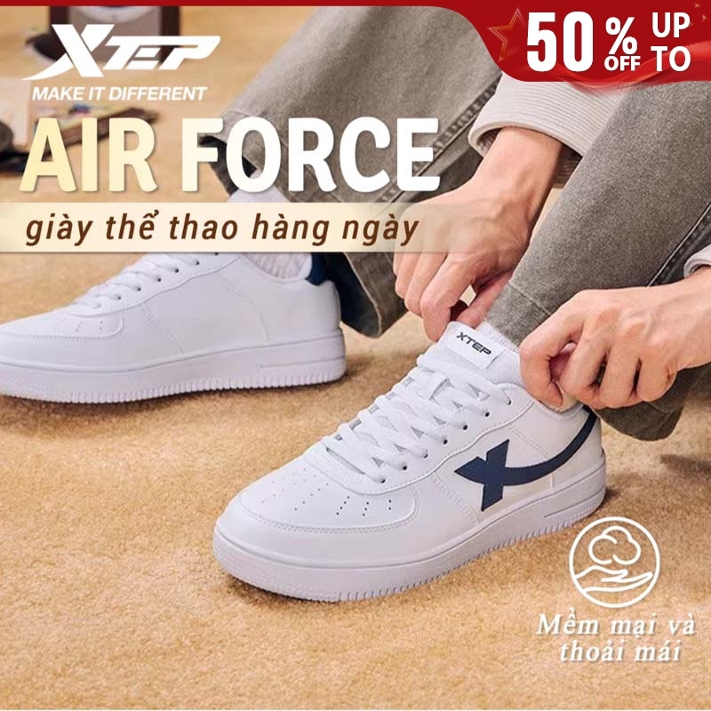【XTEP】AF 1.0   | Giày thể thao nam đế dày màu trắngGiày trượt ván thể thao thông thường đa năng chống trượt