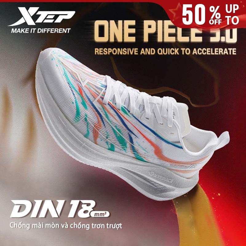 【XTEP】 One Piece 5.0  Giày chạy nam mùa hè mới, giày thể thao thi đấu marathon, đế CPU, công nghệ ACE, tăng tốc dễ dàng hơn, nhanh hơn(Local delivery)