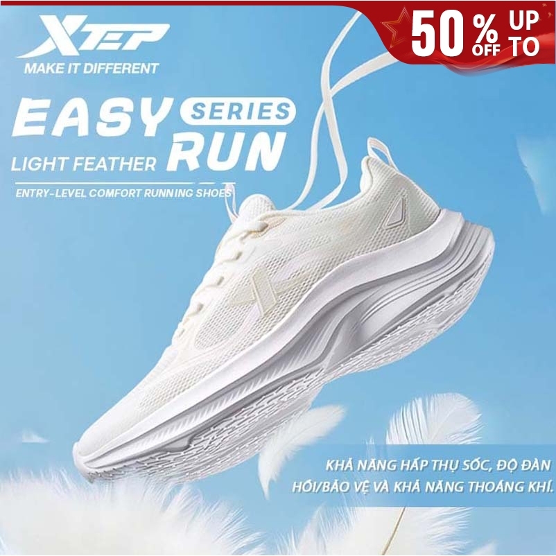 【XTEP】Easy run | Giày chạy bộ nữ 2026 mẫu mới mùa hè thoáng khí, giày thể thao mỏng nhẹ đế mềm, thể thao lưới , xtep Giày thể thao Pickleball