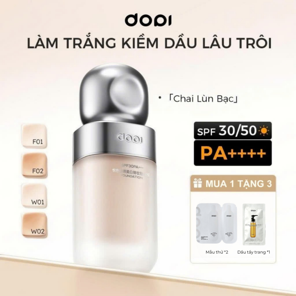 DOPI Kem Nền Chống Nắng Làm Trắng Da 35ml SPF30 PA+++ Chống Nước Và Mồ Hôi, Hiệu ứng Trang Diểm Lâu Trôi.