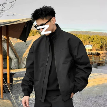Áo Khoác Đen Áo Khoác Retro áo khoác hành chính áo khoác hot Áo Gió Bomber Nam Vintage Jacket Bomber Jacket Boxy Áo khoác ném bom retro nam cổ rộng, sáu màu sẵn có, size từ S đến 4XL