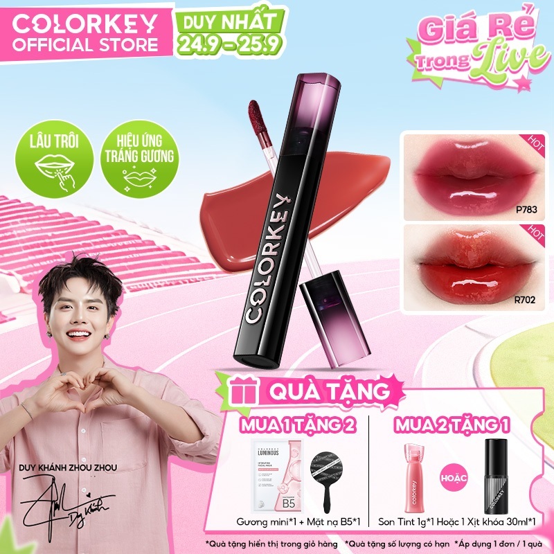 Son Bóng Lì Lâu Trôi COLORKEY, Nhẹ Môi Căng Mọng 2.5g