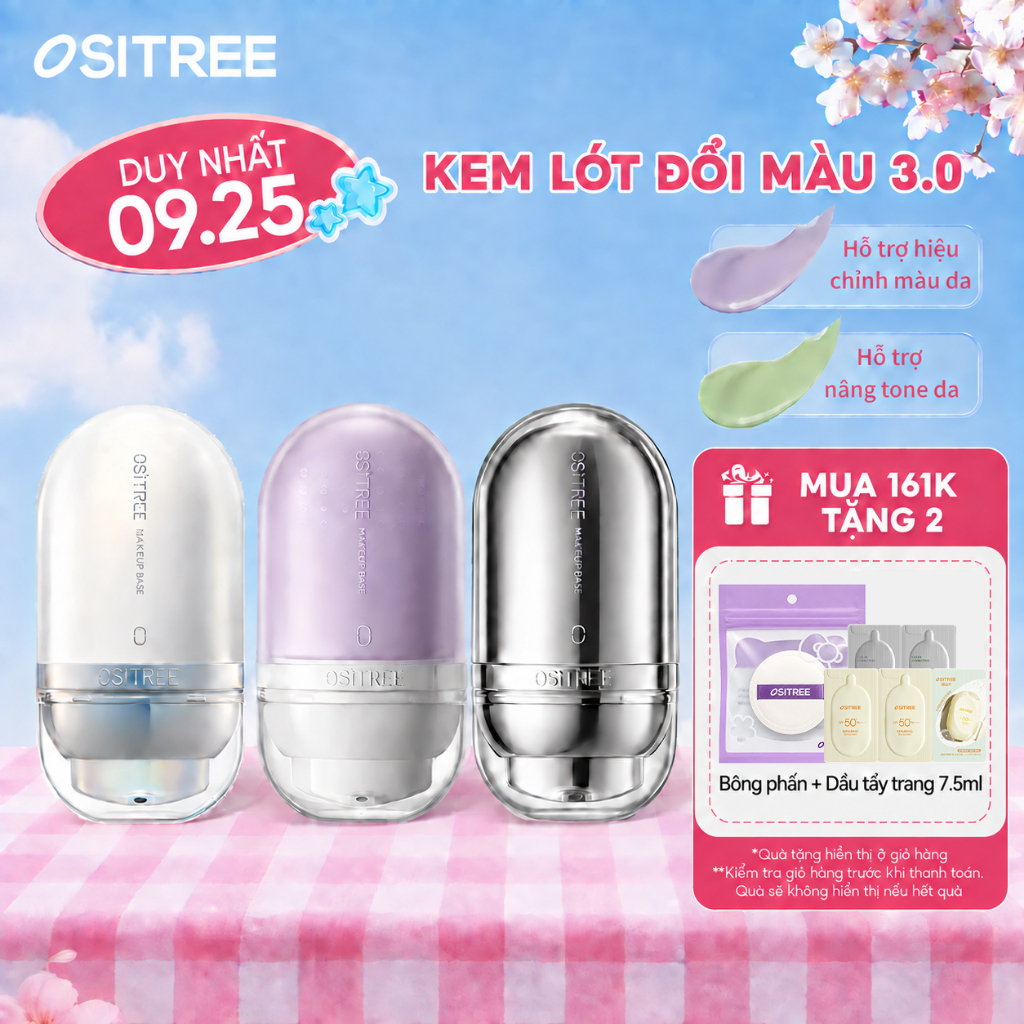 OSITREE Face Primer Trang điểm BasePrier lsolation Kem dưỡng ẩmHydrating Bright Kem che khuyết điểm Toneup25g