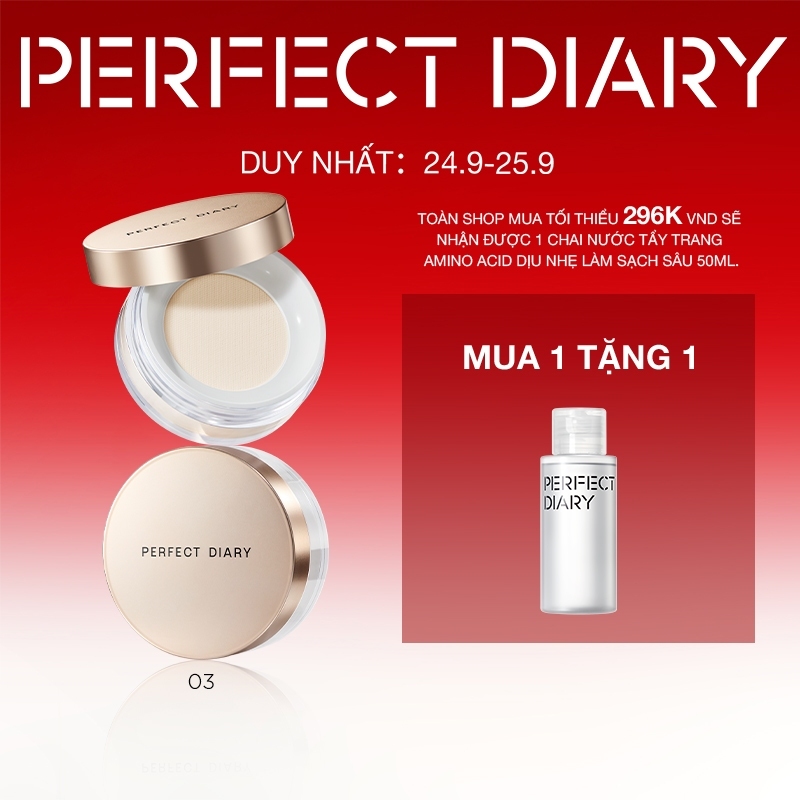 Phấn phủ PERFECT DIARY PerfectStay  kiềm dầu chống thấm nước kiểm soát dầu 4 màu tùy chọn chuyên dụng 7g