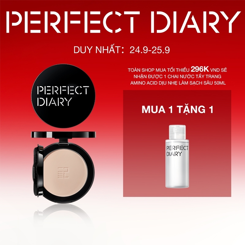 CHỐNG NẮNG HIỆU QUẢ - DẶM NỀN THUẬN TIỆN Phấn Phủ Chống Nắng Perfect Diary Velvet SPF30 PA+++