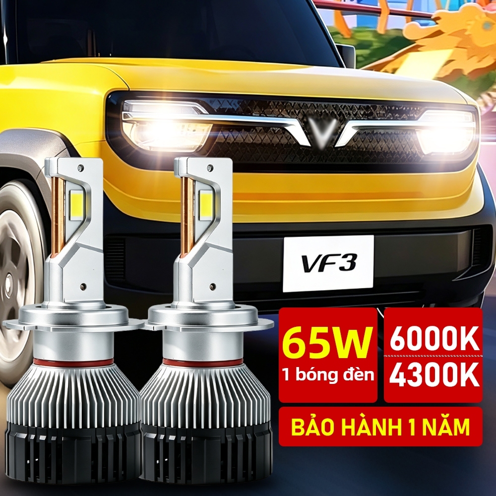 TUFFOO 2 Bóng Đèn LED 【65W】VF3 Đèn Cos / Đèn Pha H7 - Trắng 6000K/Trắng ấm 4300K
