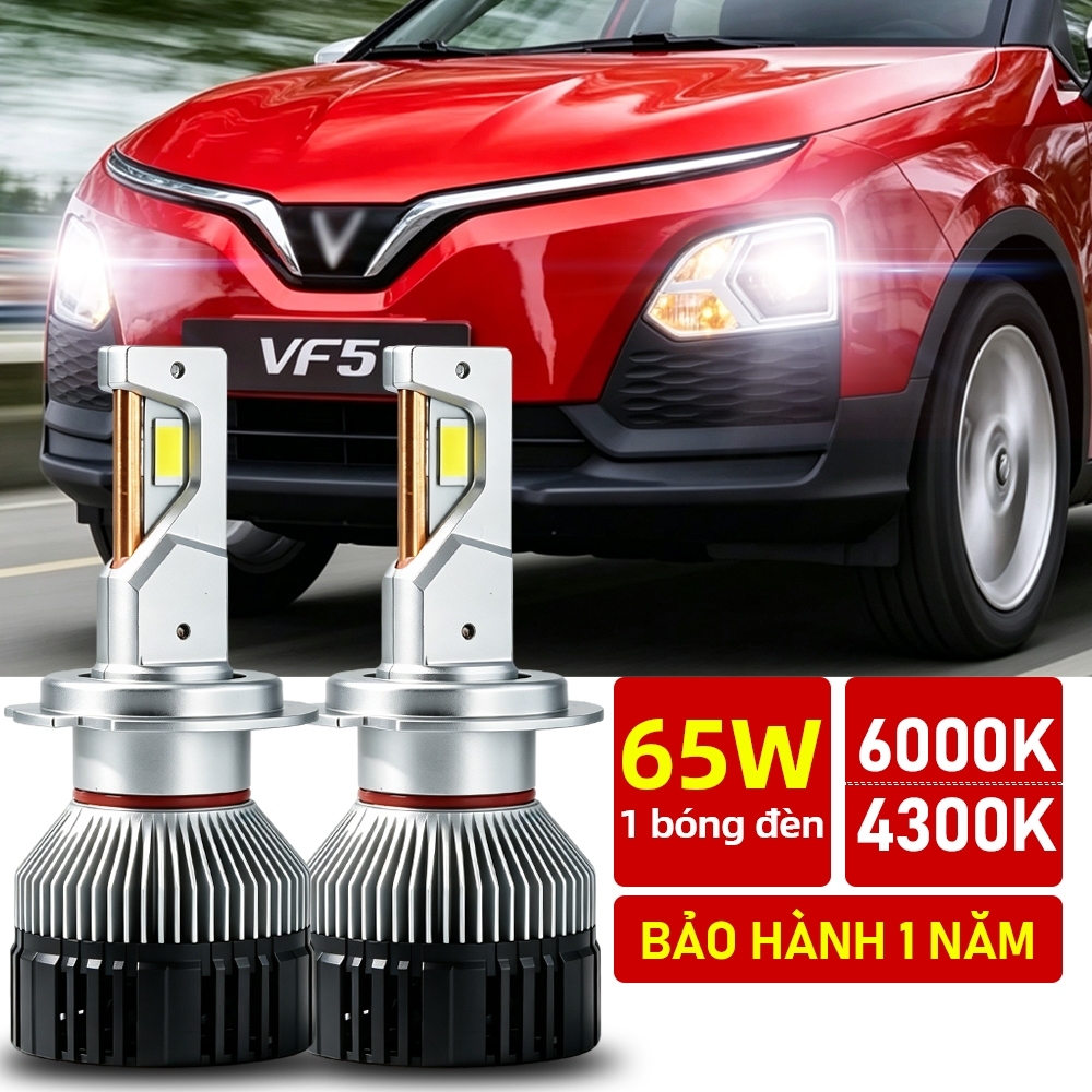 TUFFOO 2 Bóng Đèn LED【65W】VF5/VF5 Plus Đèn Cos/Đèn Pha H7 - 6000K Trắng / 4300K Trắng Ấm