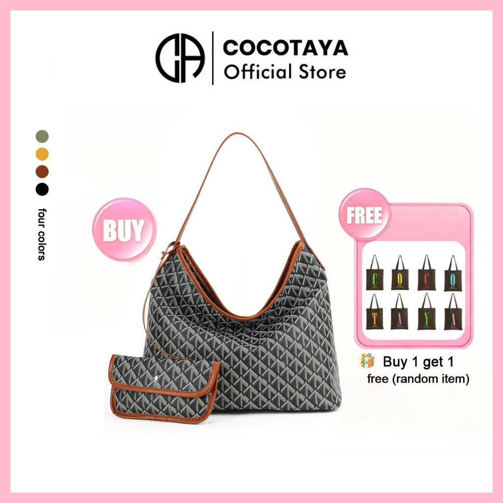 (COCOTAYA) Túi Tote hobo Retro Phong Cách Mới Nữ Trẻ Em-Áo Hai Mảnh Bộ Túi Nách Vai Đi Lại Dung Tích Lớn