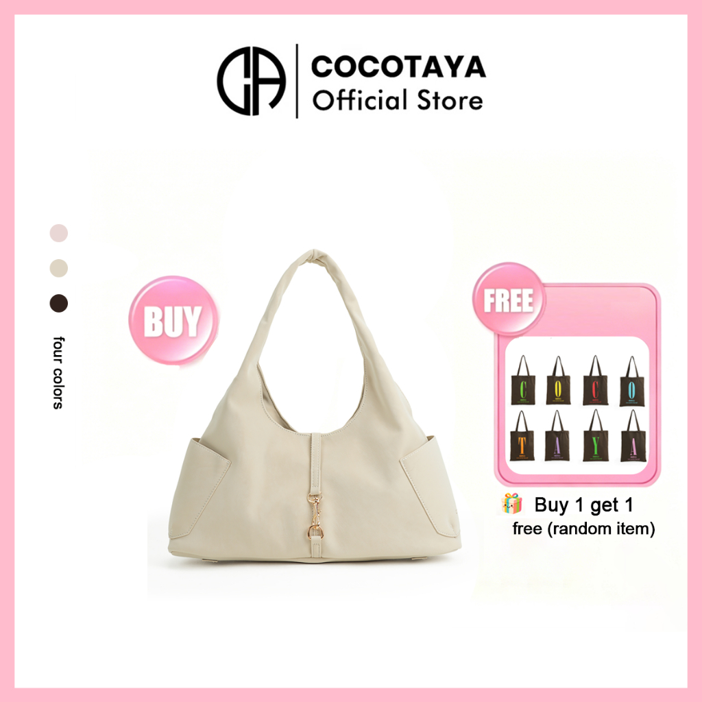 ((COCOTAYA) Túi đeo nách nữ mặt trăng mới phong cách cổ điển, dung tích lớn nhiều ngăn, nách một vai sử dụng kép F