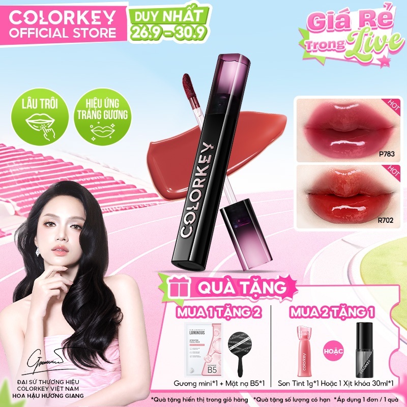 Son Bóng Lì Lâu Trôi COLORKEY, Nhẹ Môi Căng Mọng 2.5g