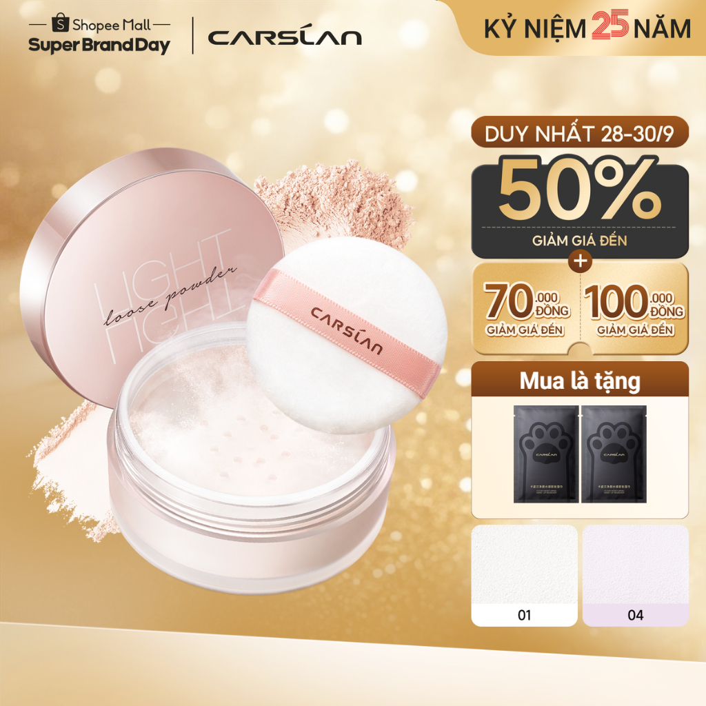 Phấn Phủ Carslan Kiểm Soát Dầu Tiện Dụng Trang Điểm 10g