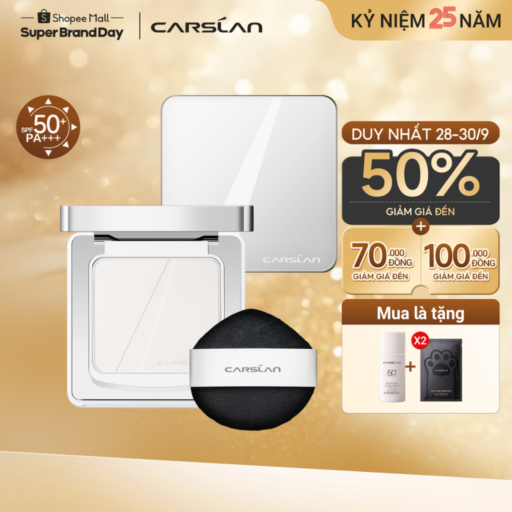 Phấn nén White Magnet Carslan  Chống nắng lâu dài 12H SPF50 + PA + + + 9g