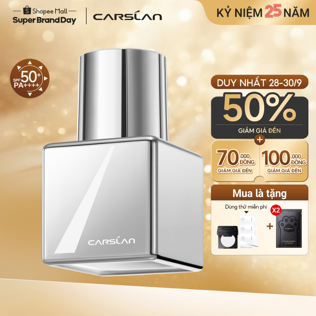Kem Nền chống nắng Carslan White Magnet chống lem kháng nước SPF50+ PA++++ 30g