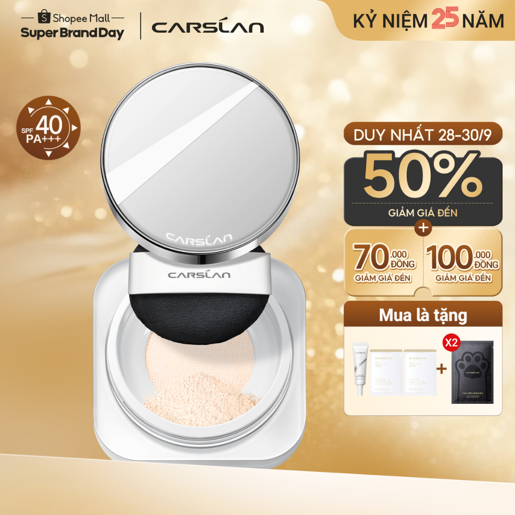 Phấn phủ White Magnet Carslan Chống nắng lâu dài 12H SPF 40 + PA + + + 8g