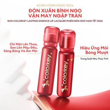 [QUÀ TẶNG KHÔNG BÁN] Son Môi Lip Lacquer Colorkey Dưỡng Môi Mềm Mịn Căng Bóng Phiên Bản Tết 3ml