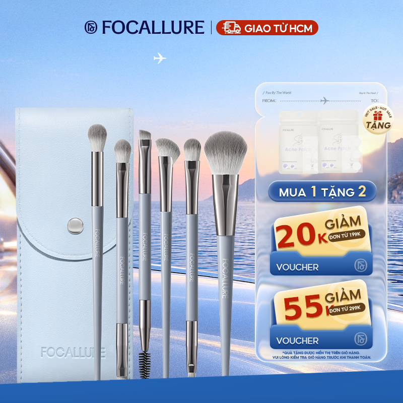 Bộ cọ trang điểm 6 món chính xác FOCALLURE
