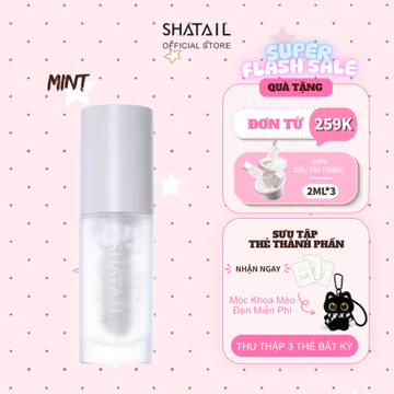 SHATAIL Lip Comfort Oil 2.0 4ML Dầu Dưỡng Môi Có Màu Bóng Căng Như Gương, Dưỡng Ẩm Mềm Mượt, MINT