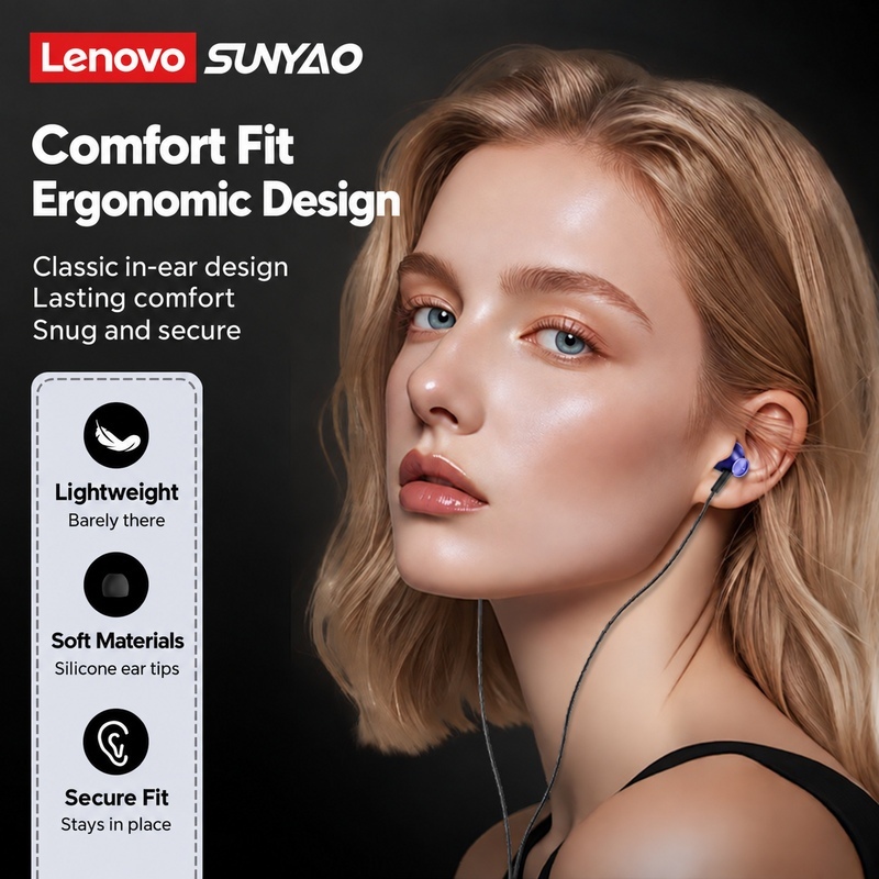 Tai nghe Lenovo Sunyao YF42 Type-C Tai nghe có dây HiFi kim loại có độ trễ thấp 360° Âm thanh vòm có Mic khử tiếng ồn | BigBuy360 - bigbuy360.vn