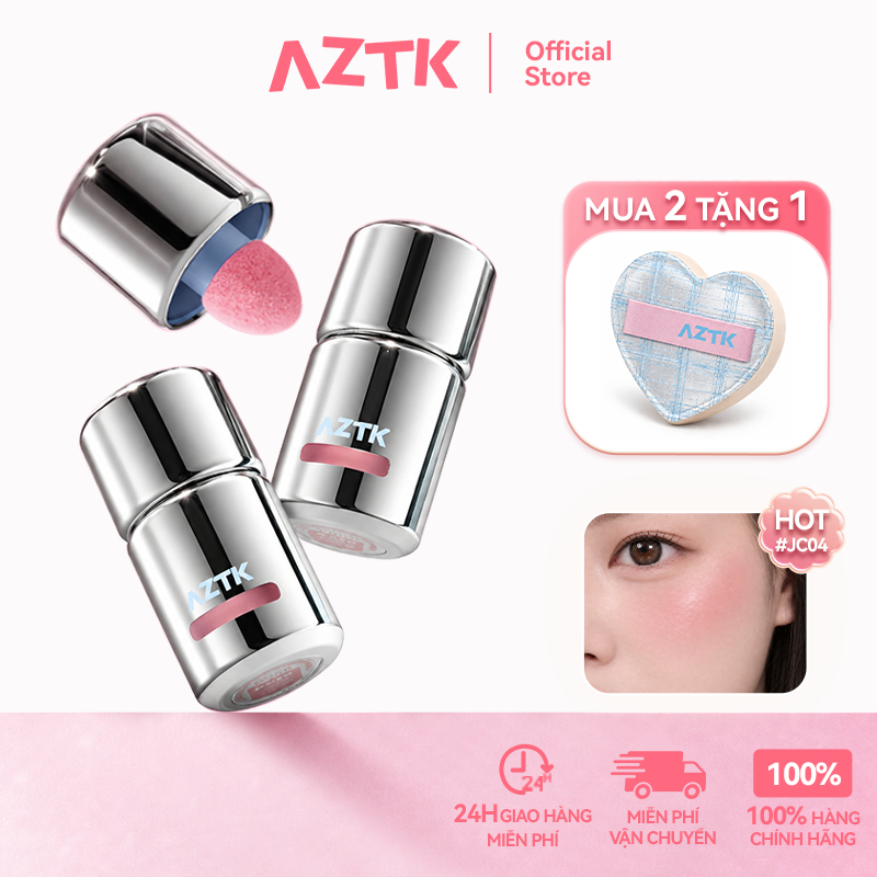 AZTK Má Hồng Kem Dạng Lỏng Tự Nhiên Lâu Trôi Không Thấm Nước 5ml