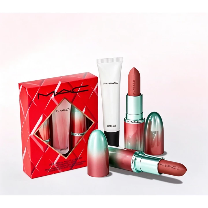 Bộ son môi giới hạn mac holiday Bộ quà tặng son môi mờ mac lipglass son bóng