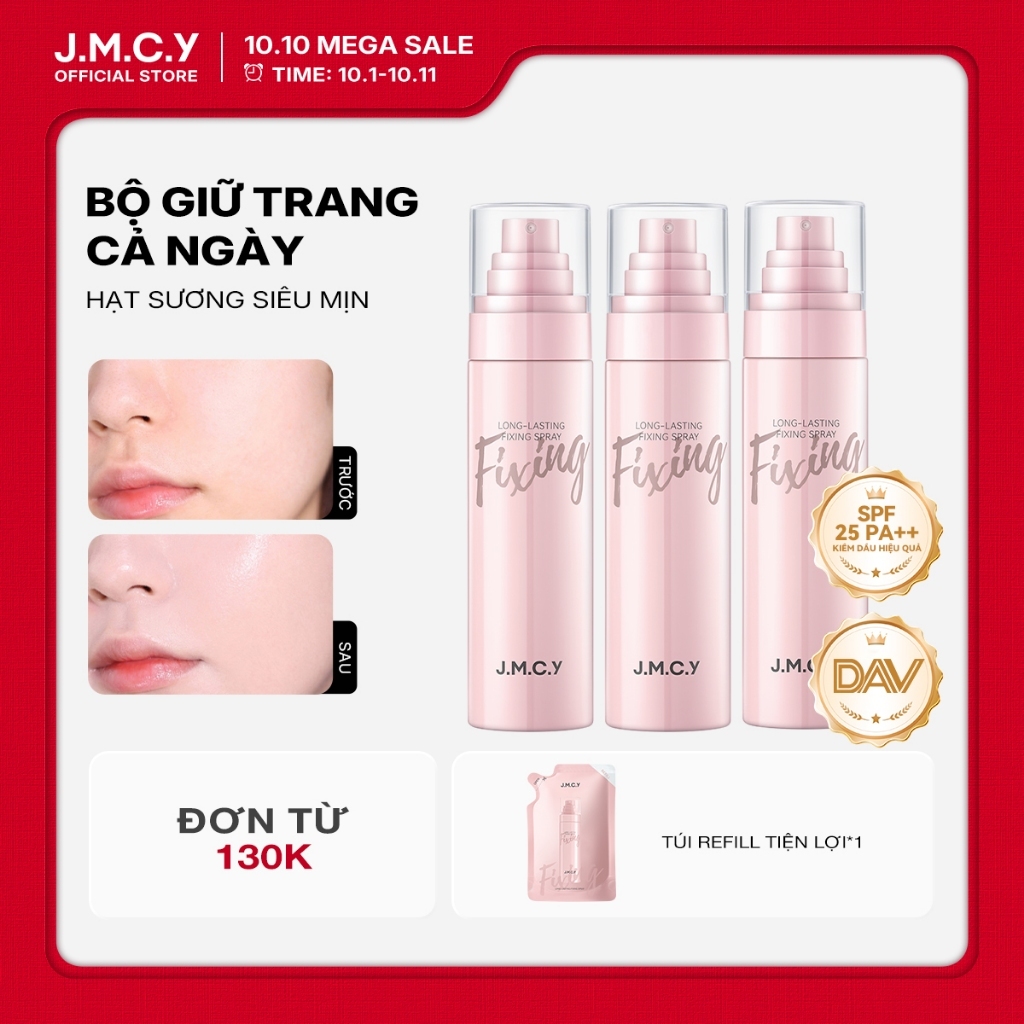 【COD】JMCY Setting Spray 100ML Kiểm soát dầu và lâu trôi để trang điểm không tì vết Một bình xịt cài đặt đẹp khô ngay lập tức trong 3 giây. Trang điểm kéo dài đến 24 giờ