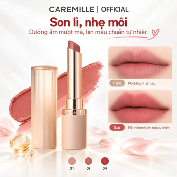 [CÓ HỎA TỐC] Son lì CAREMILLE dưỡng ẩm mềm môi, chất son mịn nhẹ dễ tán, lên màu chuẩn, hỗ trợ mờ vân môi, bền màu lâu trôi