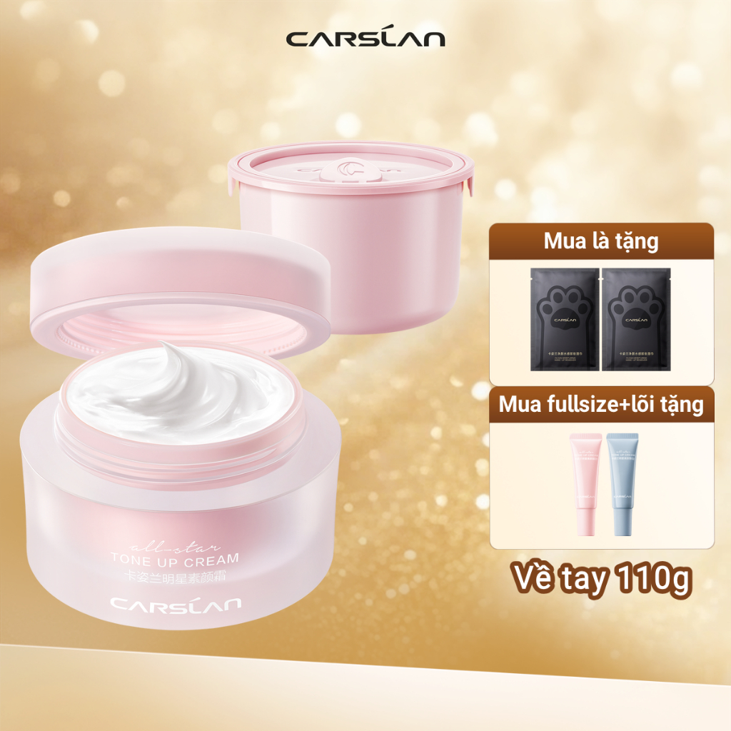 Kem nâng tông da Carslan kem lười trang điểm Kem lót che khuyết điểm hiệu quả Makeup nâng tông 50g